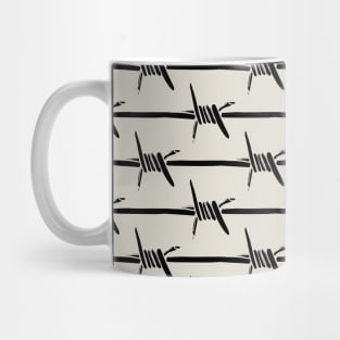 Barbed wire white Mug